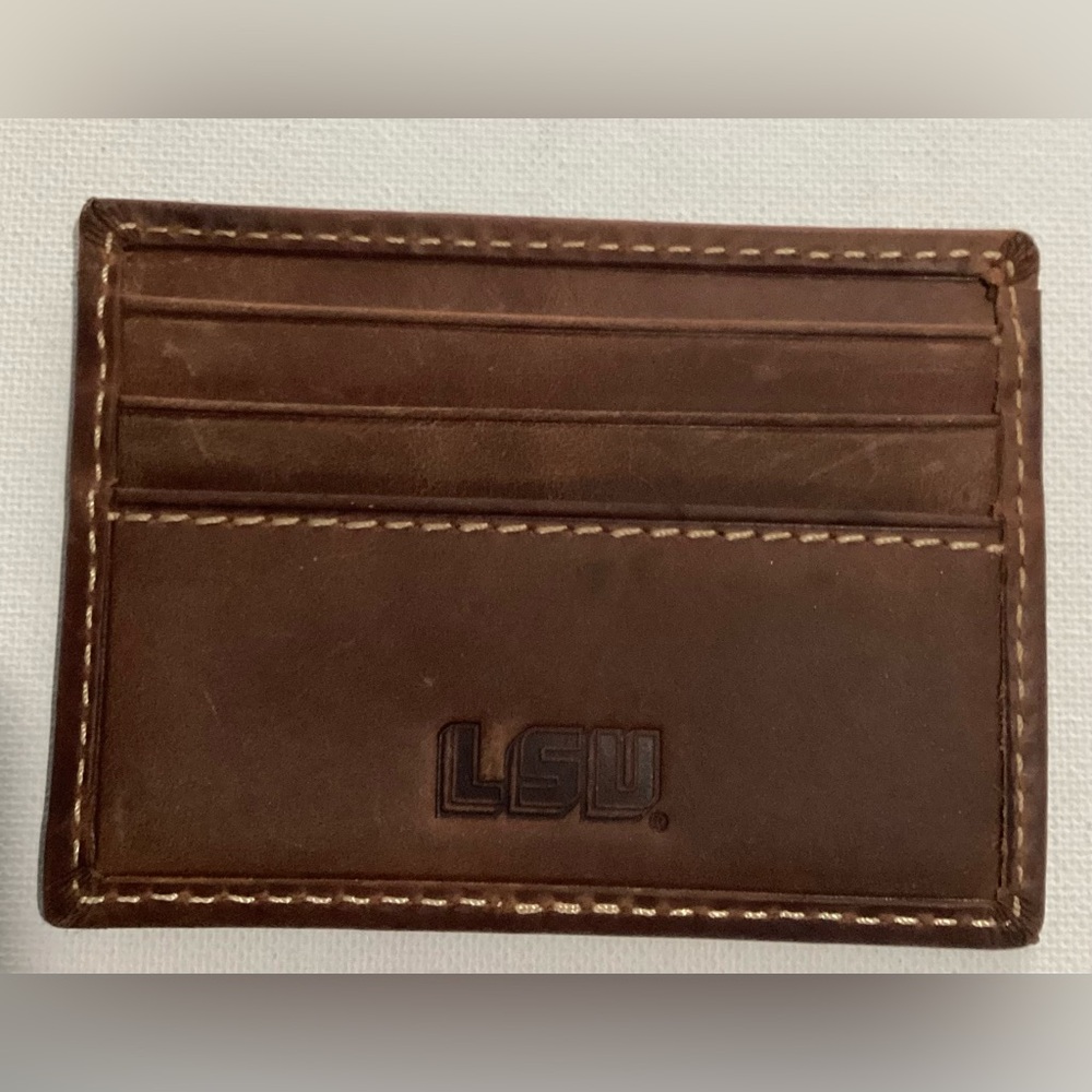 LSU Leather Card Wallet